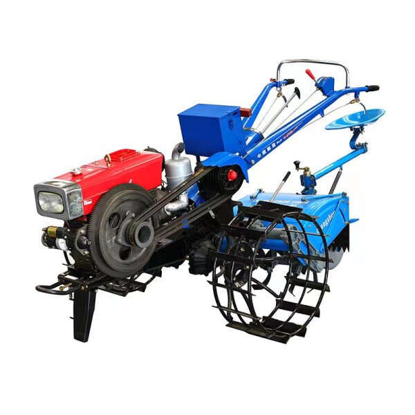 Multi-Purpose Walk Behind Tractor with Tilling, Mowing, and Snow Clearing Attachments