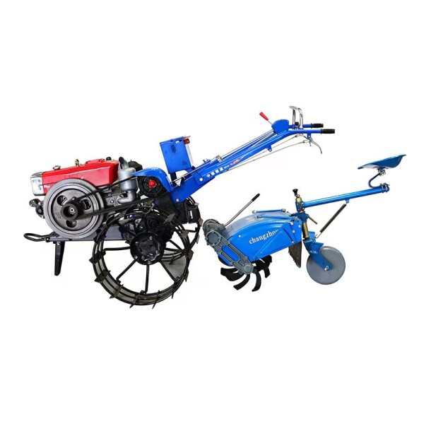 Multi-Purpose Walk Behind Tractor with Tilling, Mowing, and Snow Clearing Attachments